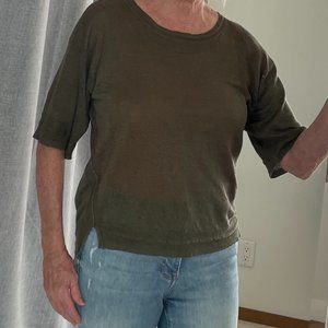 Cotelac Green Knit Top Size 1